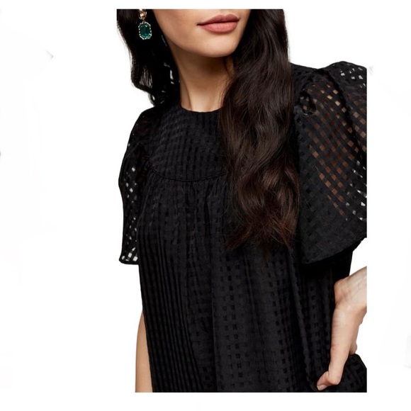 Topshop Check Organza Mini Dress - Picture 3 of 5